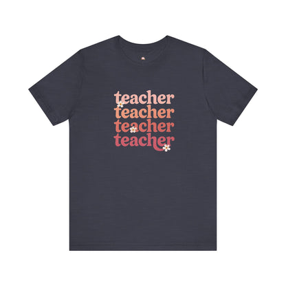 Teacher Vibes Unisex Jersey Tee - Perfect Gift for Educators, Teacher Appreciation, Classroom Style, Graduation Gift, Everyday Wear