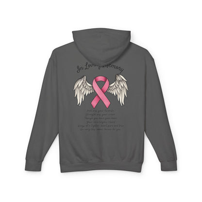 In Loving Memory Lightweight Hoodie, Memorial Hoodie, Breast Cancer Awareness Sweatshirt, Gift for Loved Ones, Fundraiser Apparel