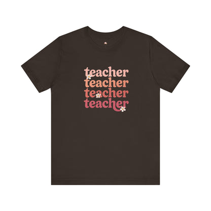 Teacher Vibes Unisex Jersey Tee - Perfect Gift for Educators, Teacher Appreciation, Classroom Style, Graduation Gift, Everyday Wear