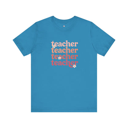 Teacher Vibes Unisex Jersey Tee - Perfect Gift for Educators, Teacher Appreciation, Classroom Style, Graduation Gift, Everyday Wear