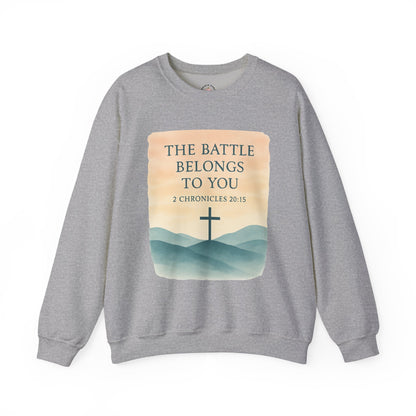 The Battle Belongs to You Sweatshirt | Christian Faith Hoodie | 2 Chronicles 20:15 – The Bougie Pumpkin Boutique - The Bougie Pumpkin Boutique