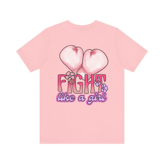 Empowerment Tee: Fight Like a Girl Unisex Jersey Short Sleeve T-Shirt, Awareness Shirt, Cancer Support Apparel, Gift for Fighters, [...]