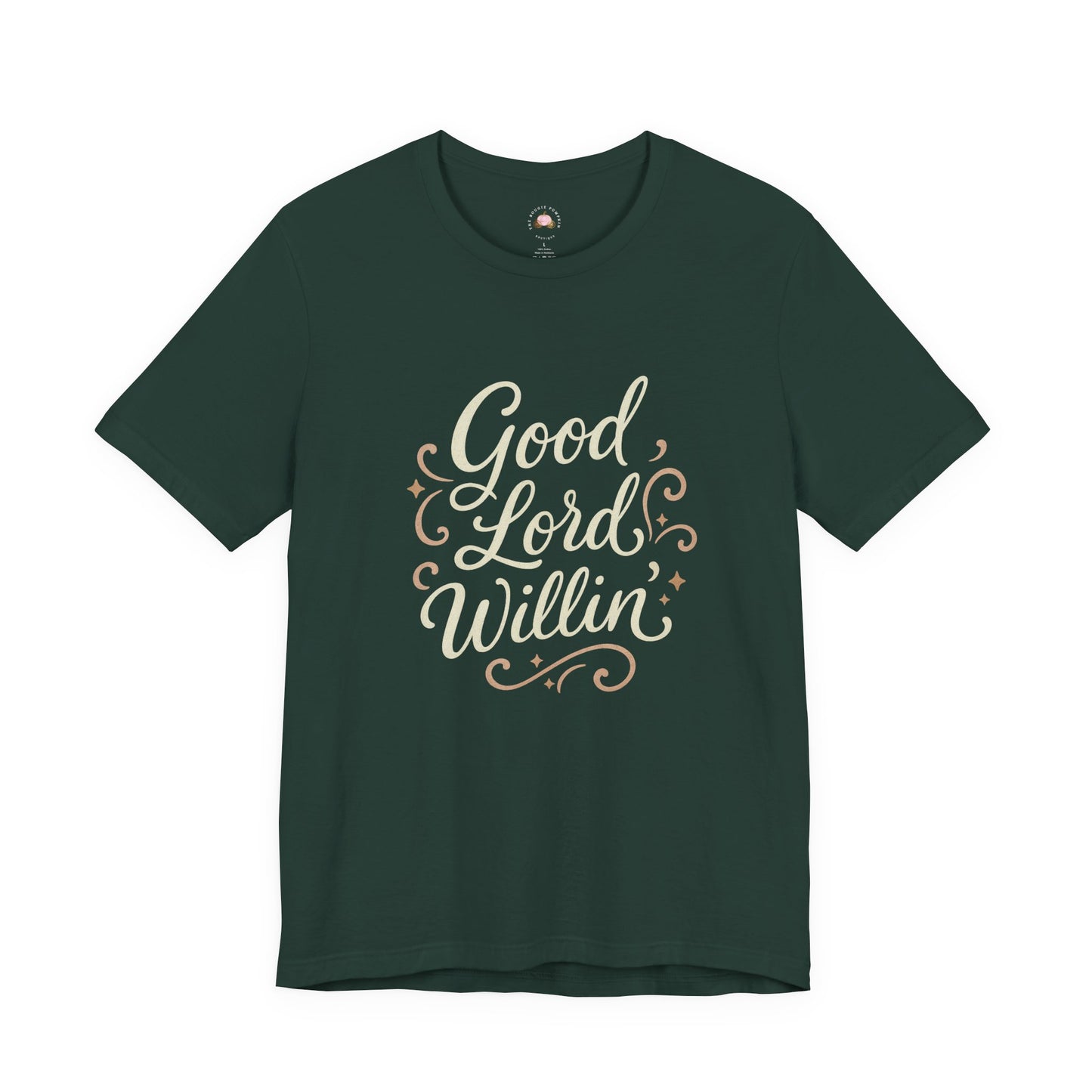Short Sleeve Tee - Good Lord Willin' and the Creek Don't Rise - Southern Mama, Bible Belt, Funny Sayings - The Bougie Pumpkin Boutique