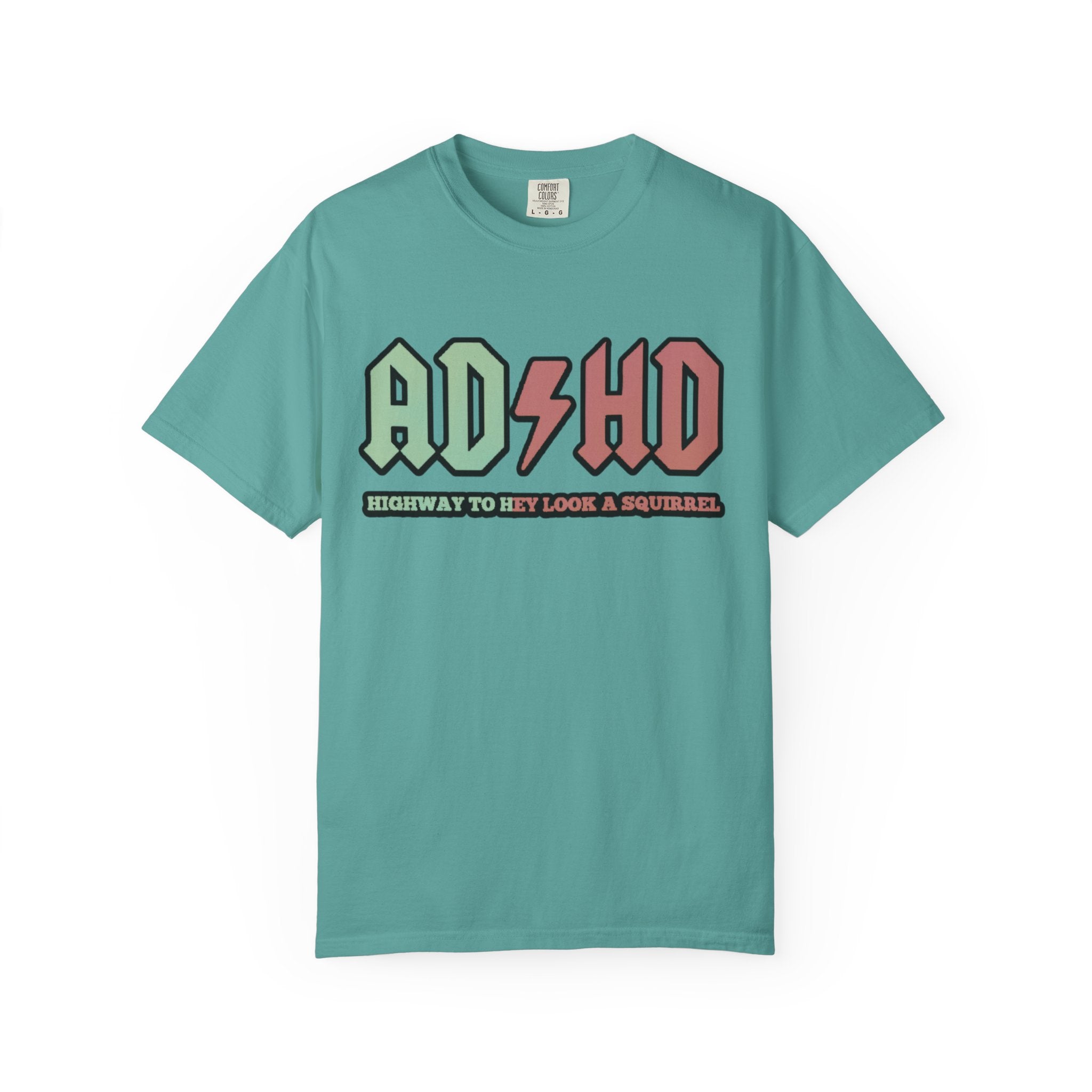 ADHD Rock Band T-Shirt – "Highway to Hey Look a Squirrel" Graphic Tee