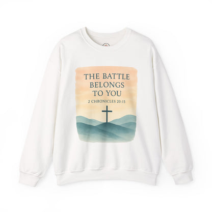 The Battle Belongs to You Sweatshirt | Christian Faith Hoodie | 2 Chronicles 20:15 – The Bougie Pumpkin Boutique - The Bougie Pumpkin Boutique