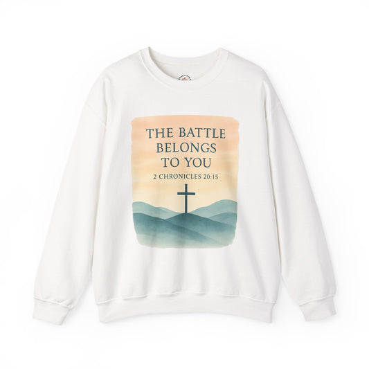 The Battle Belongs to You Sweatshirt | Christian Faith Hoodie | 2 Chronicles 20:15 – The Bougie Pumpkin Boutique - The Bougie Pumpkin Boutique