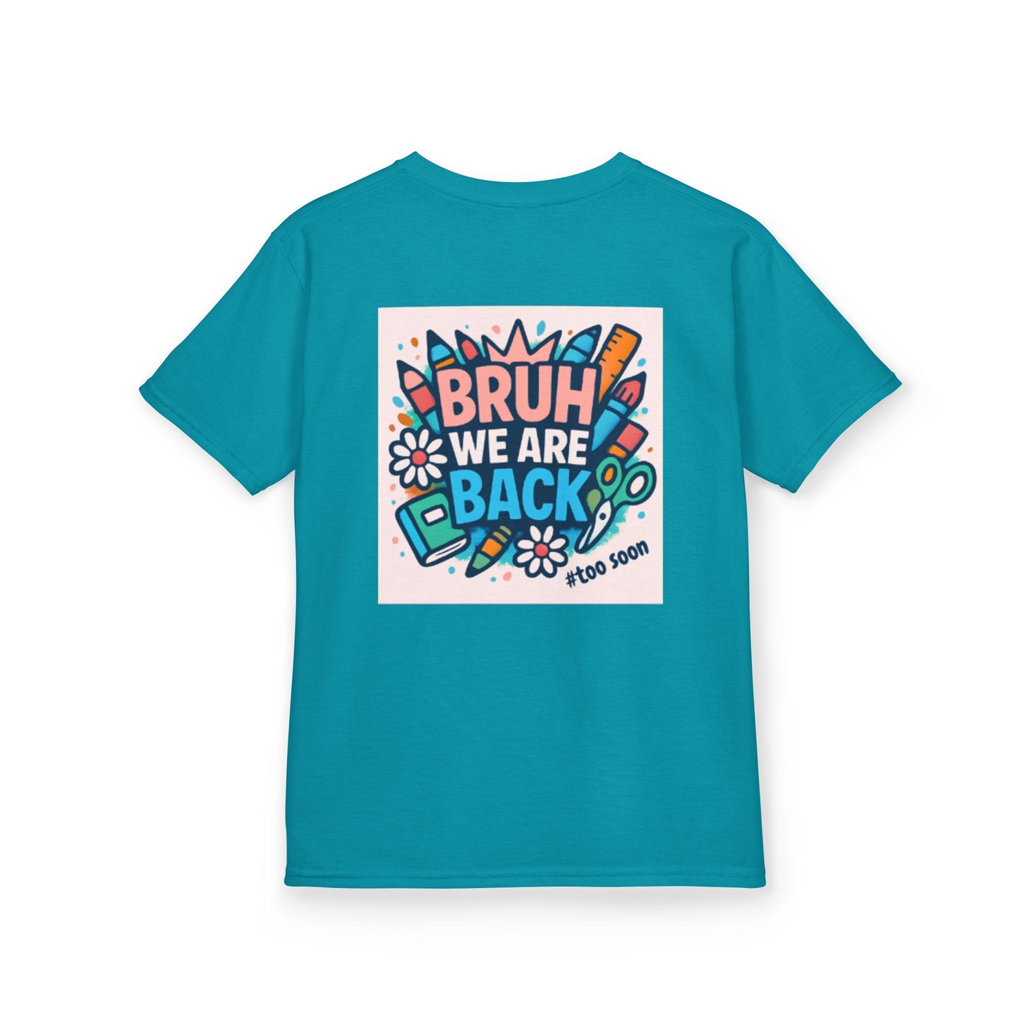 Kids Graphic Tee - Fun Bruh Design for Back to School, Cute T-Shirt, Gifts for Children, Birthday Present, Summer Fashion