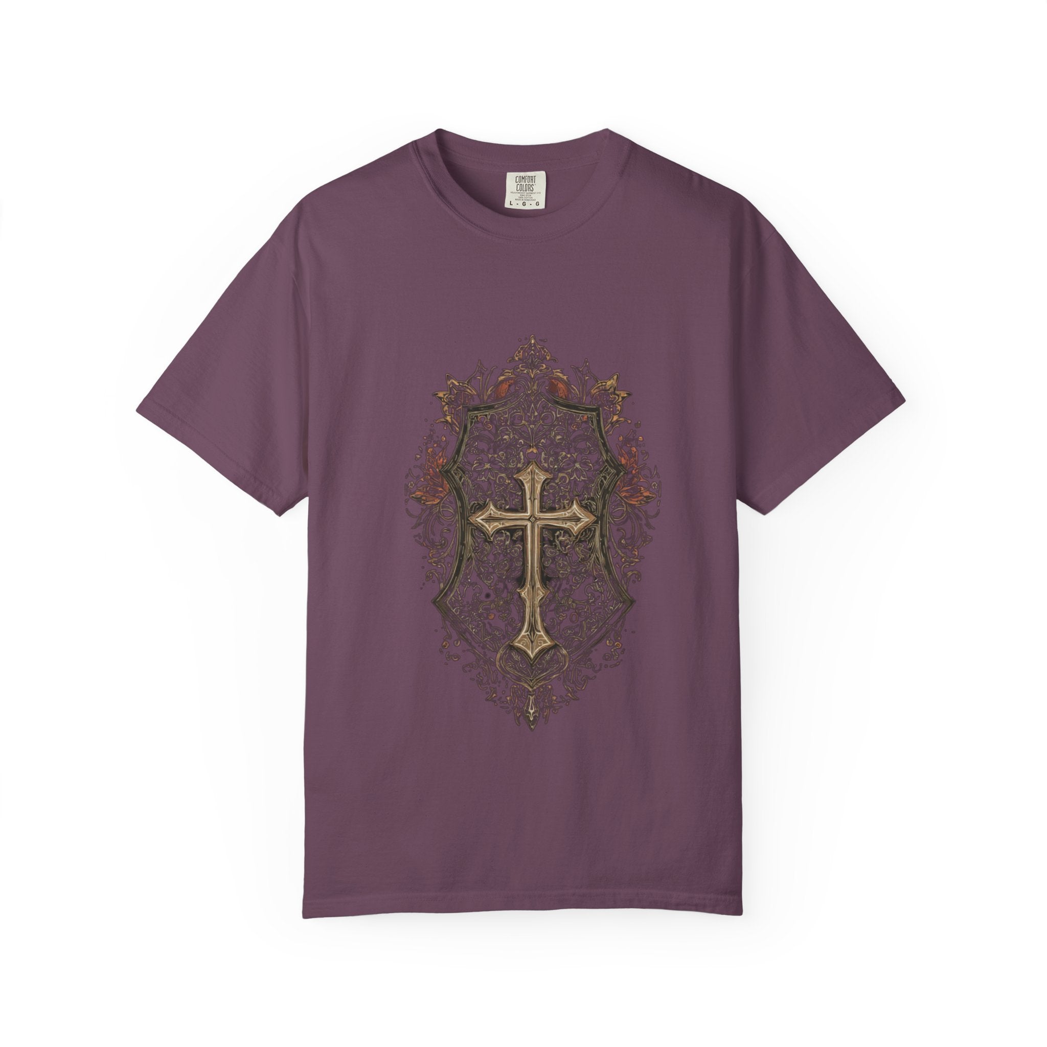Religious Cross T-Shirt — Ornate Gothic Cross Graphic Tee