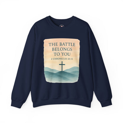 The Battle Belongs to You Sweatshirt | Christian Faith Hoodie | 2 Chronicles 20:15 – The Bougie Pumpkin Boutique - The Bougie Pumpkin Boutique