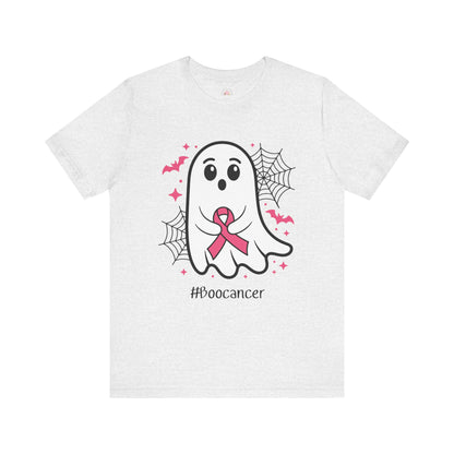 Cute Ghost #Boocancer Unisex T-Shirt, Halloween Tee, Breast Cancer Awareness, Fun Gift, Soft Cotton Top, Casual Wear