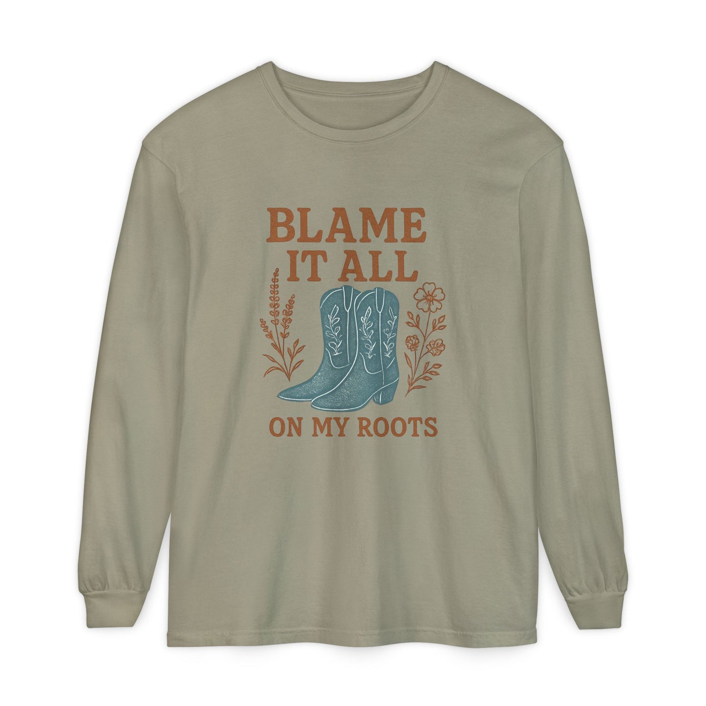 Blame It All On My Roots Graphic Sweatshirt | Southern Faith Boutique Apparel - The Bougie Pumpkin Boutique