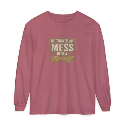 He Turned My Mess Into My Message Sweatshirt | Faith & Grace Christian Shirt – Bougie Pumpkin Boutique - The Bougie Pumpkin Boutique