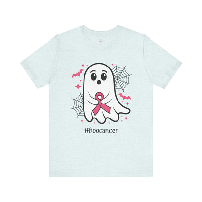 Cute Ghost #Boocancer Unisex T-Shirt, Halloween Tee, Breast Cancer Awareness, Fun Gift, Soft Cotton Top, Casual Wear