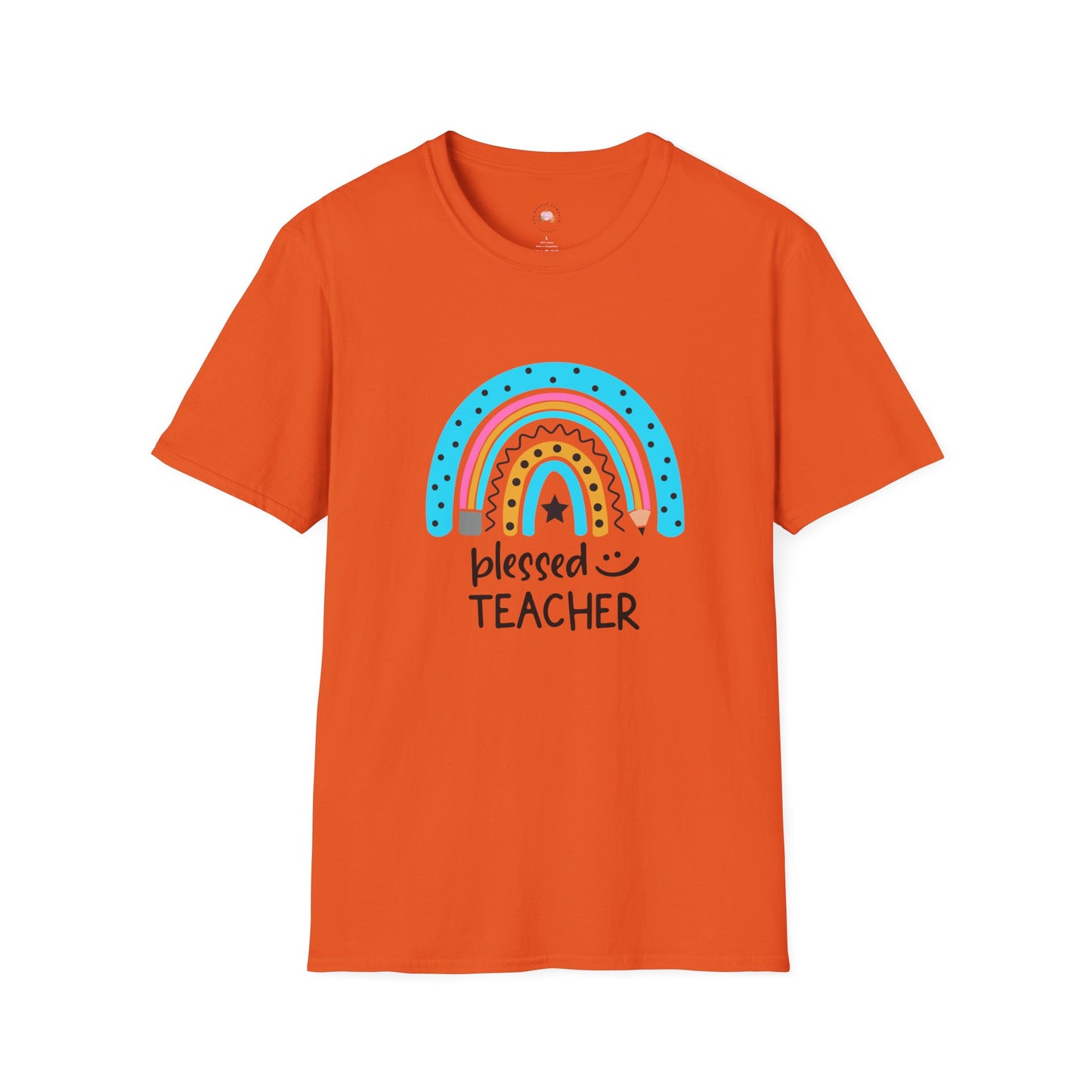 Rainbow Blessed Teacher T-Shirt, Teacher Gift, Inspirational Tee, Unisex Shirt, Back to School Fashion, Educator Appreciation