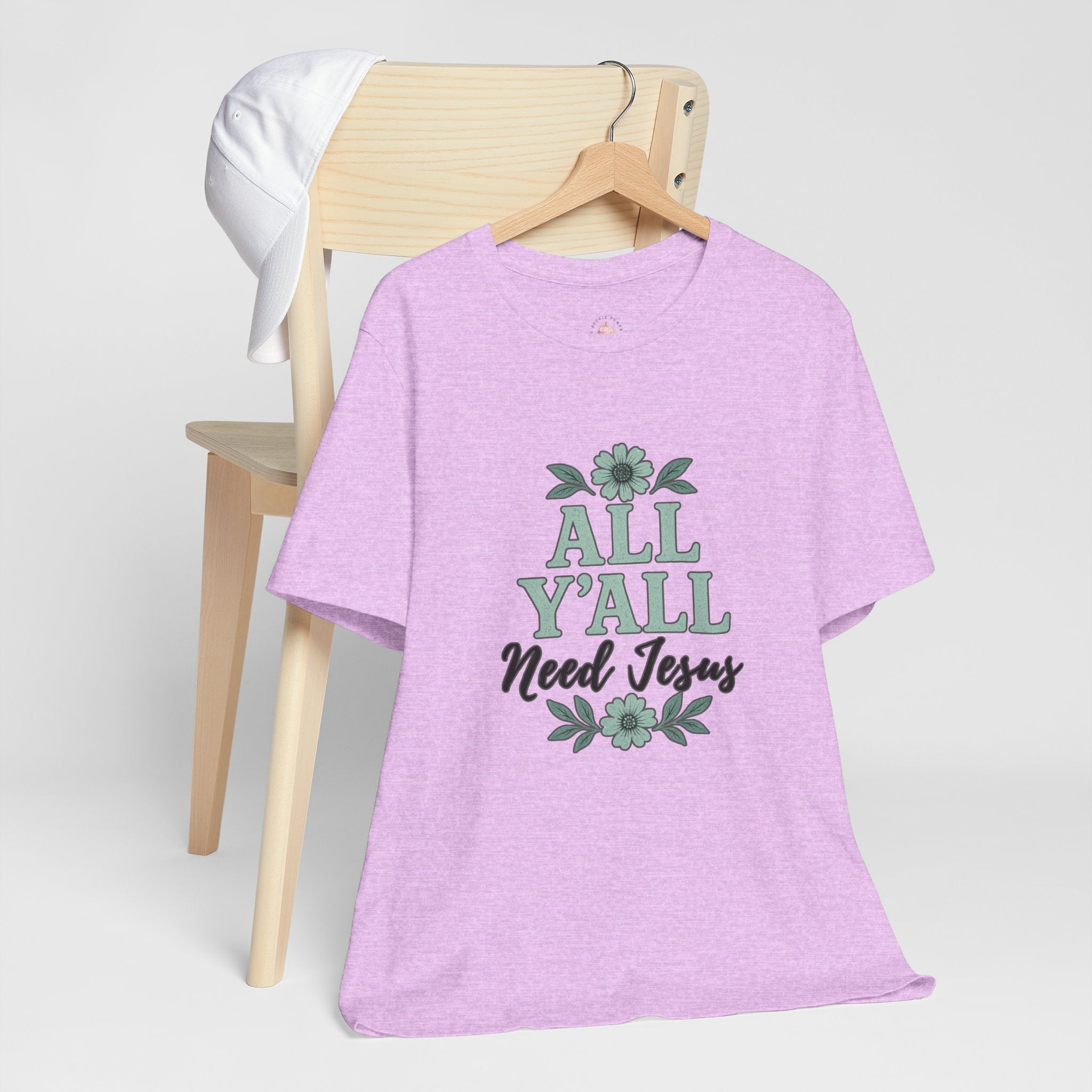 All Y’all Need Jesus Tee — Floral Christian Faith T‑Shirt