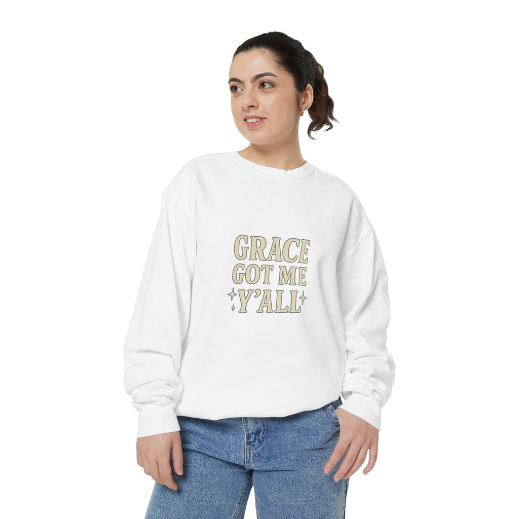 Grace Got Me Y’all Sweatshirt | Southern Christian Crewneck – The Bougie Pumpkin Boutique