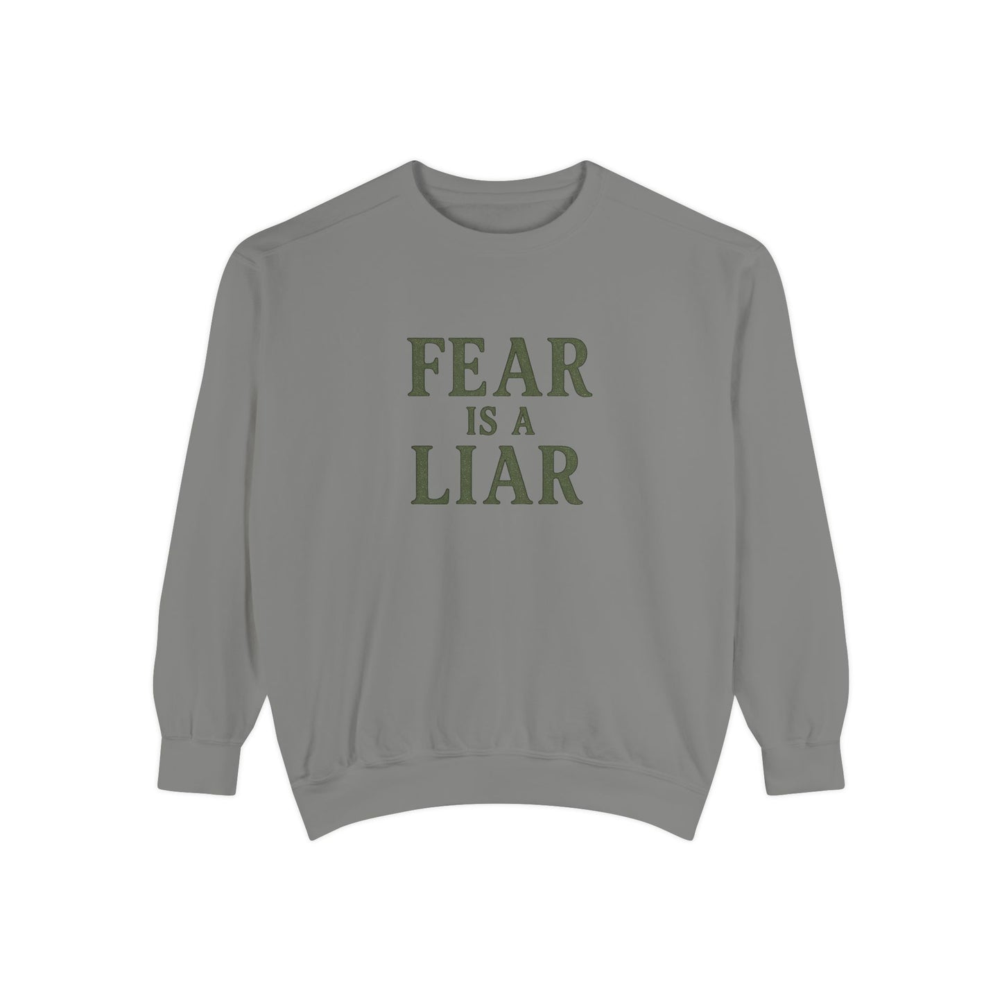 Fear Is a Liar Sweatshirt – Christian Faith Crewneck for Women-The Bougie Pumpkin Boutique - The Bougie Pumpkin Boutique