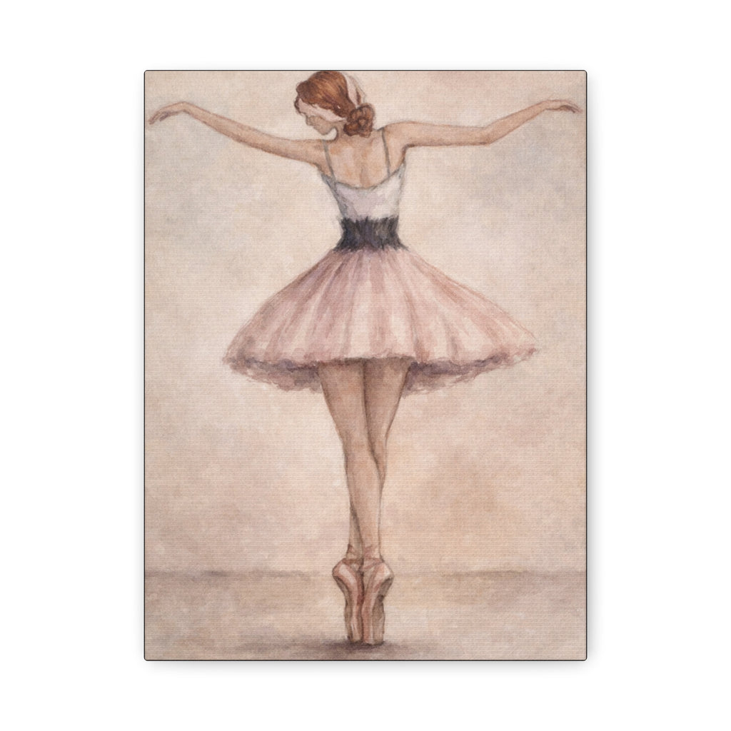 Ballet Dancer Wall Art Canvas – Graceful Ballerina Stretched Matte Print