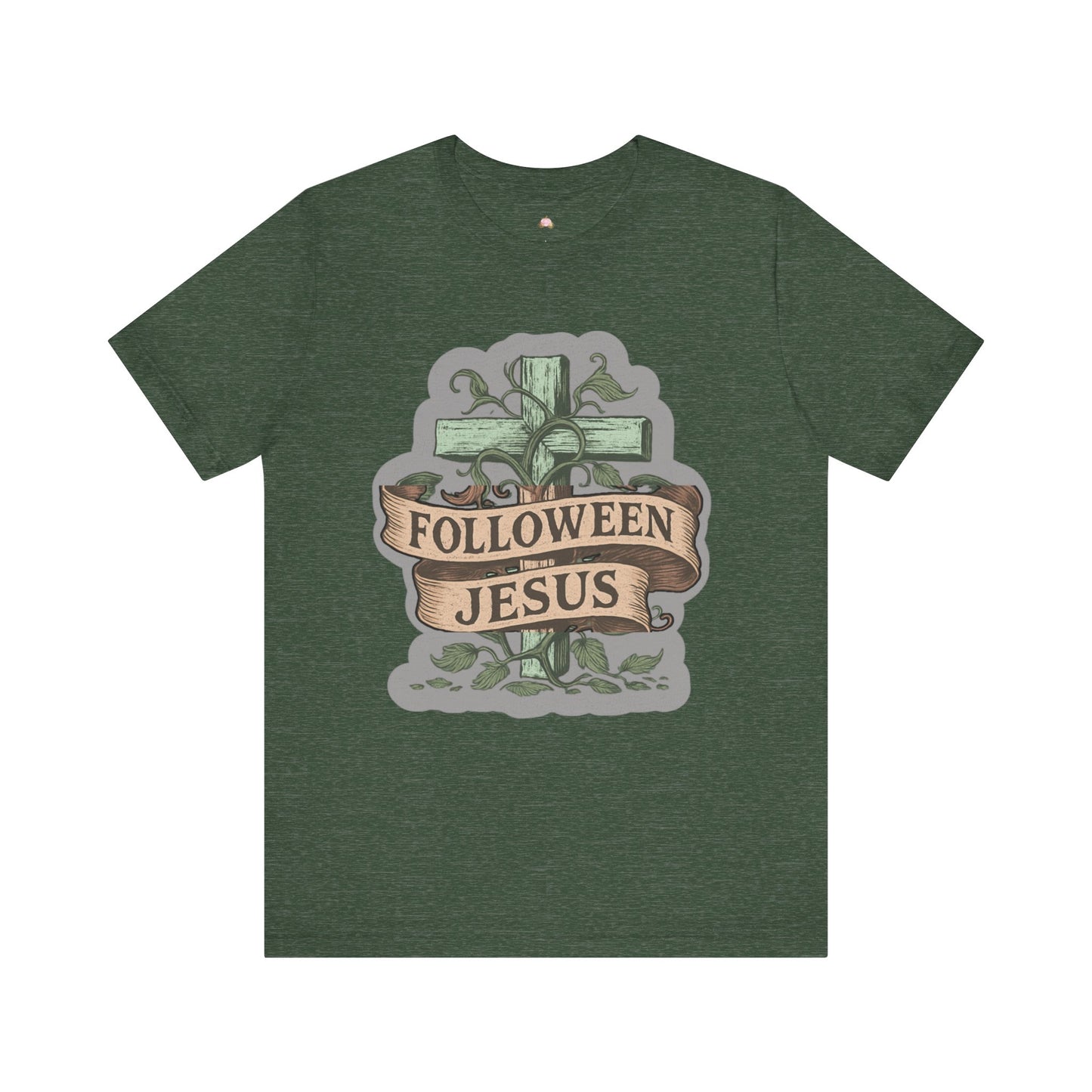 Halloween Faith Unisex Tee, Spiritual Shirt, Jesus Follow Shirt, Fall Apparel, Casual Halloween Outfit - The Bougie Pumpkin Boutique