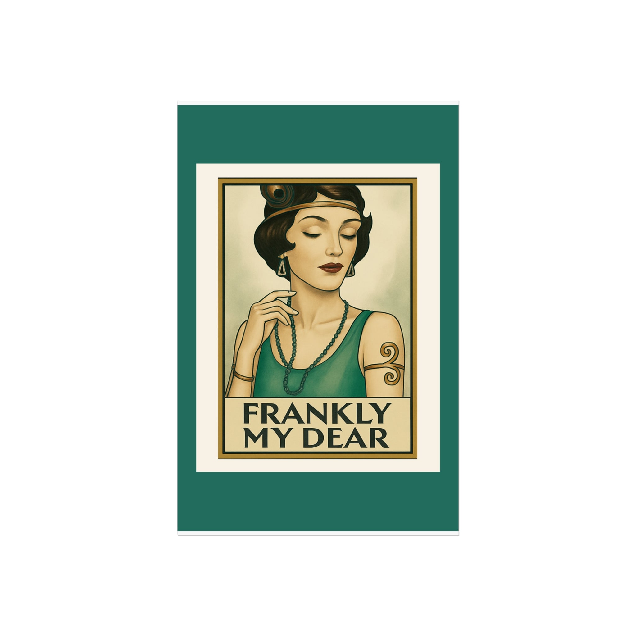 Art Deco Wall Poster — "Frankly My Dear" Vintage Portrait Print