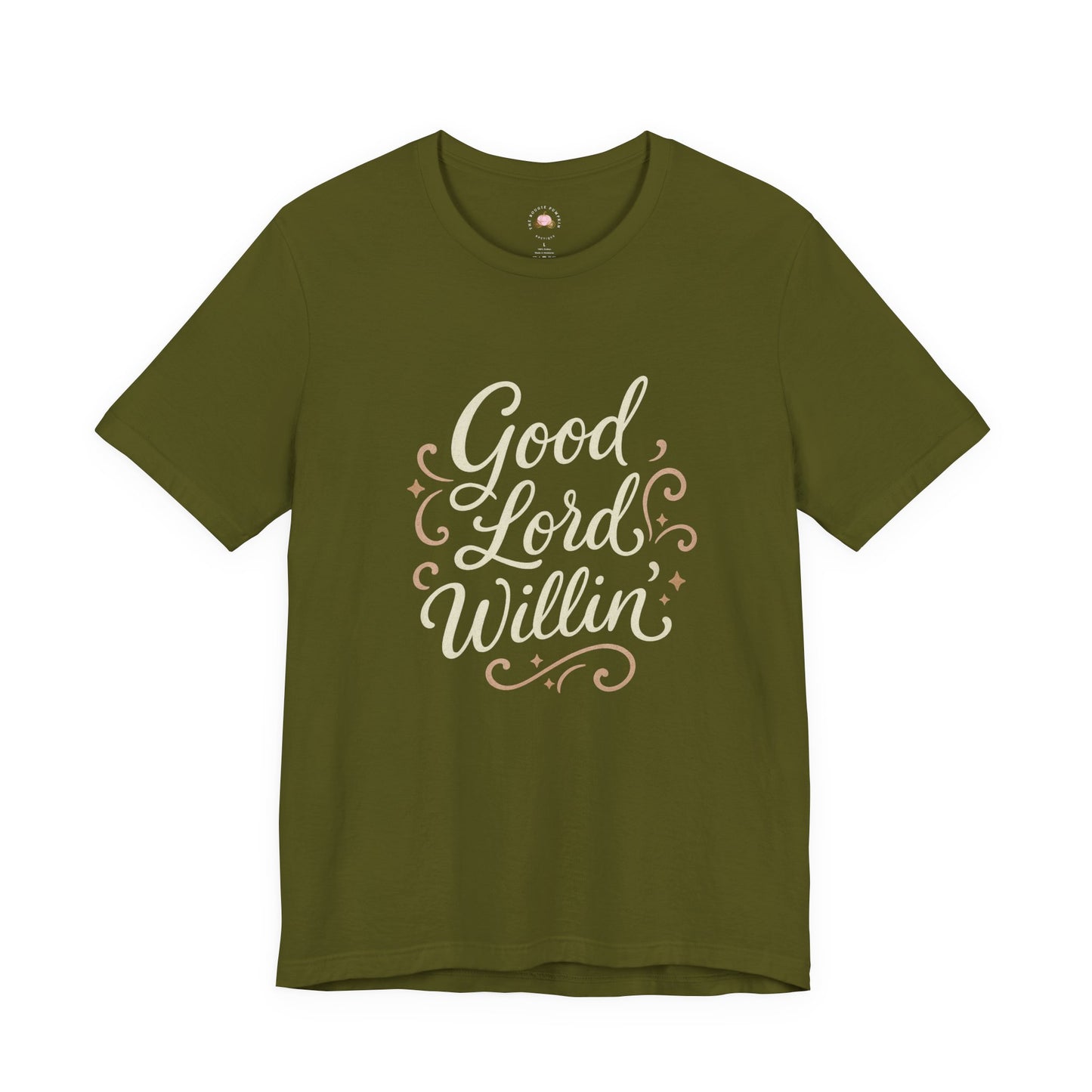 Short Sleeve Tee - Good Lord Willin' and the Creek Don't Rise - Southern Mama, Bible Belt, Funny Sayings - The Bougie Pumpkin Boutique