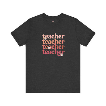 Teacher Vibes Unisex Jersey Tee - Perfect Gift for Educators, Teacher Appreciation, Classroom Style, Graduation Gift, Everyday Wear