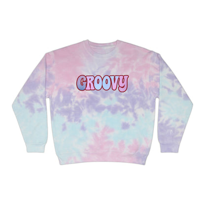 Groovy Tie-Dye Sweatshirt, Retro Vibes Sweater, Unisex Casual Wear, Perfect Gift for Friends, Cozy Tie-Dye Apparel