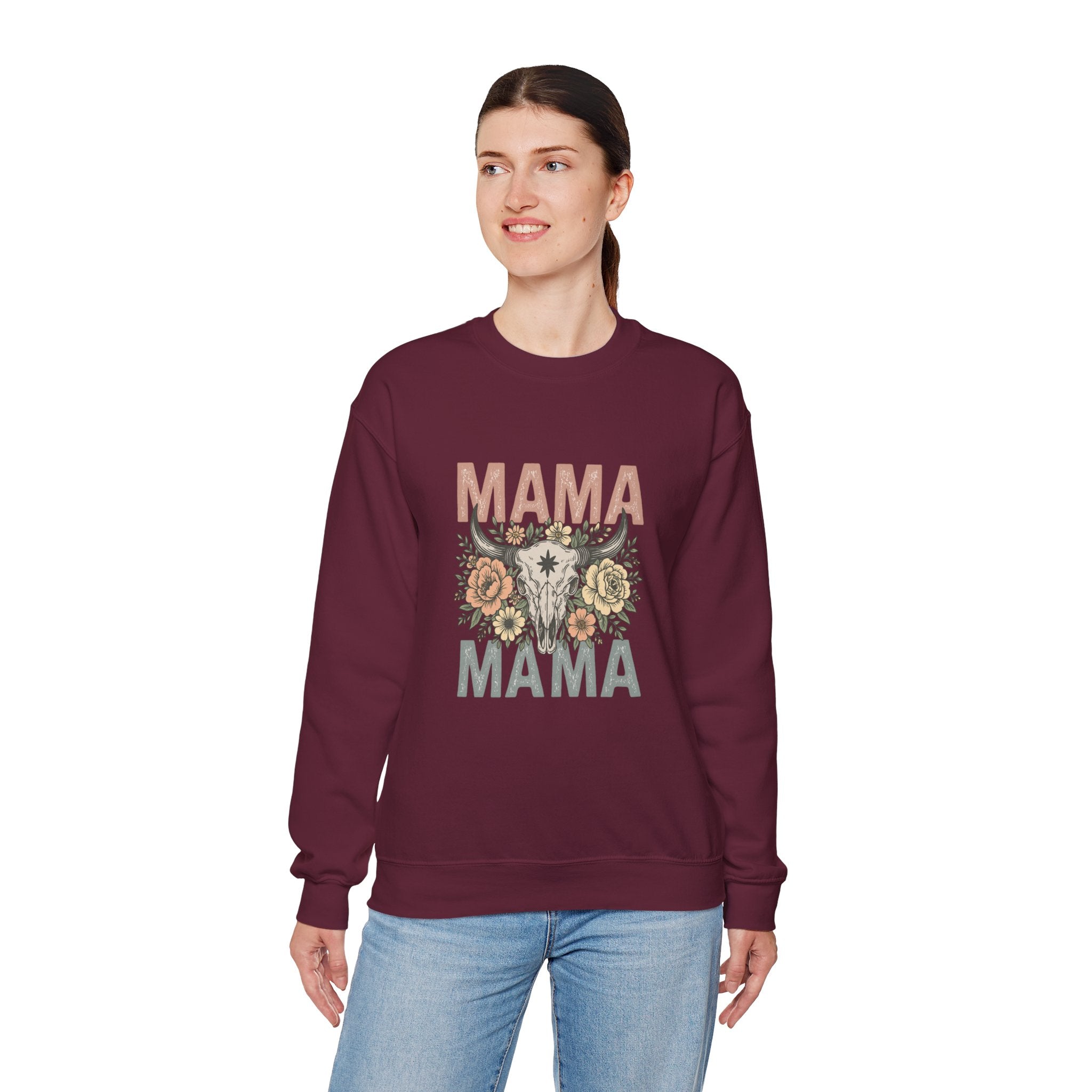 Floral Mama Skull Sweatshirt | Faith, Fashion & Sass – The Bougie Pumpkin Boutique