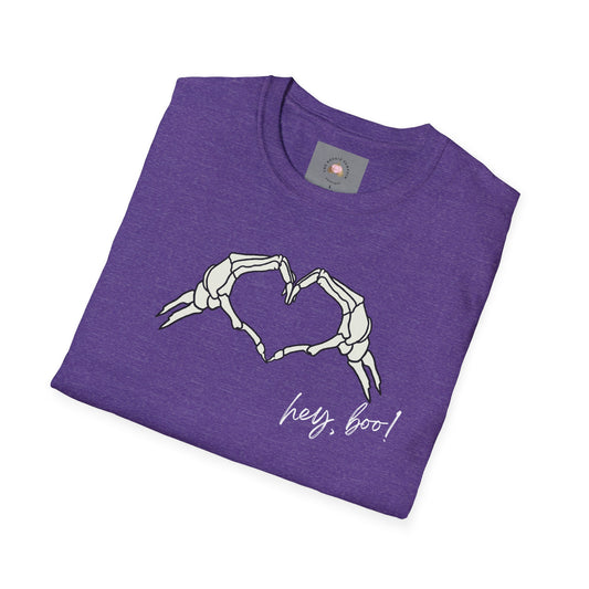 Halloween Skeleton Unisex T-Shirt - Hey Boo Flirty Design