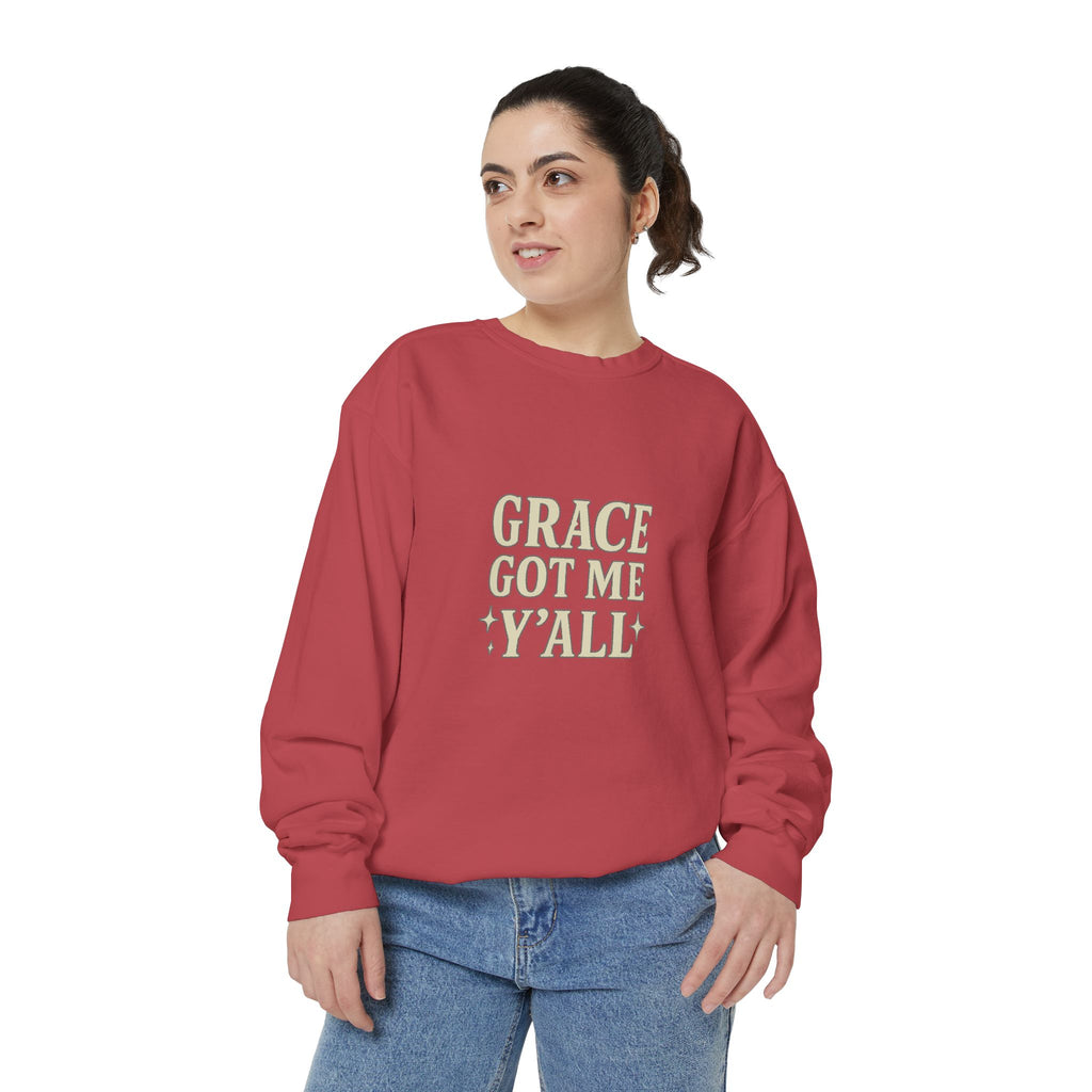 Grace Got Me Y’all Sweatshirt | Southern Christian Crewneck – The Bougie Pumpkin Boutique