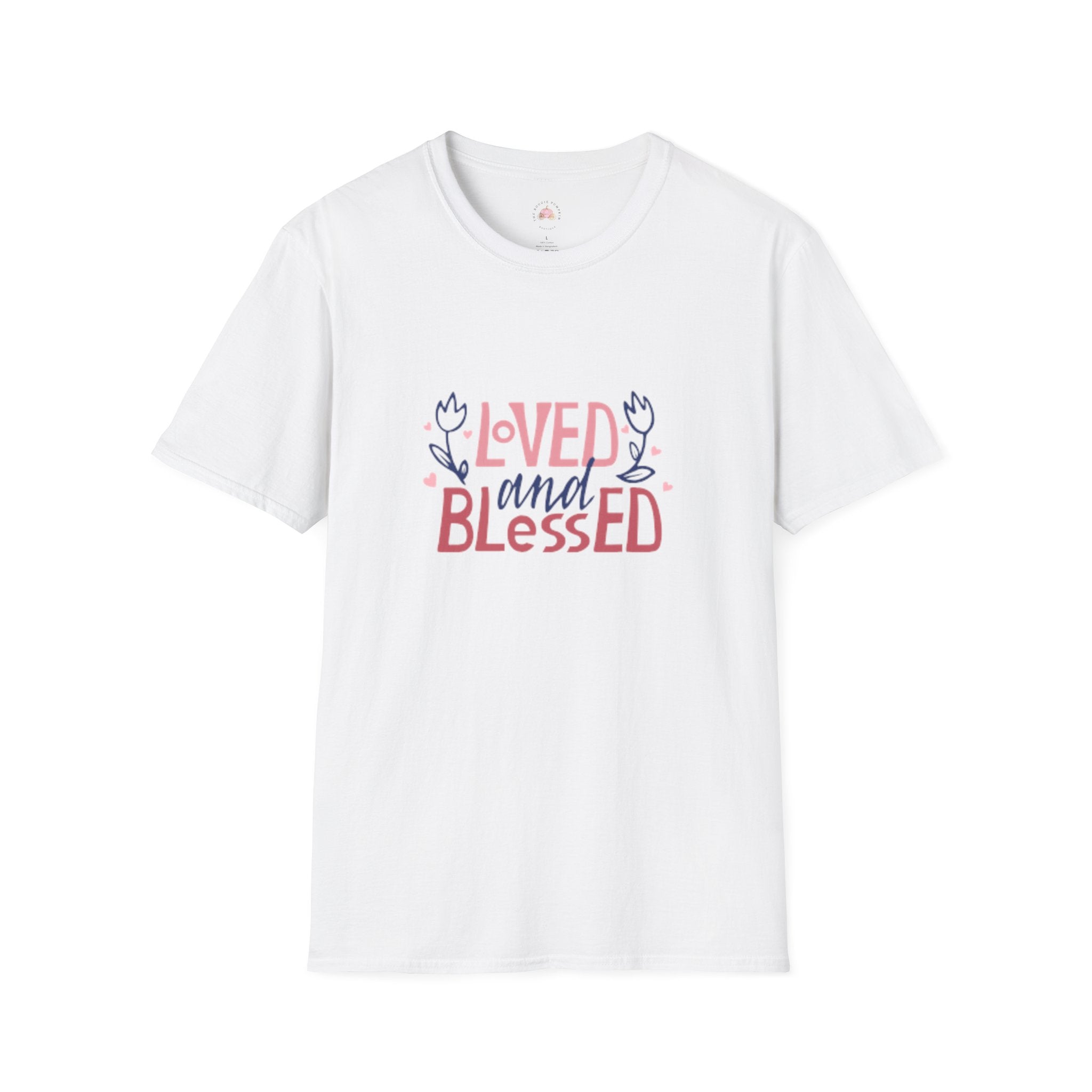 Loved & Blessed Agape Love Shirt - Christian Heart Graphic Tee - Biblical Love Valentine's Apparel