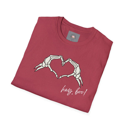 Halloween Skeleton Unisex T-Shirt - Hey Boo Flirty Design