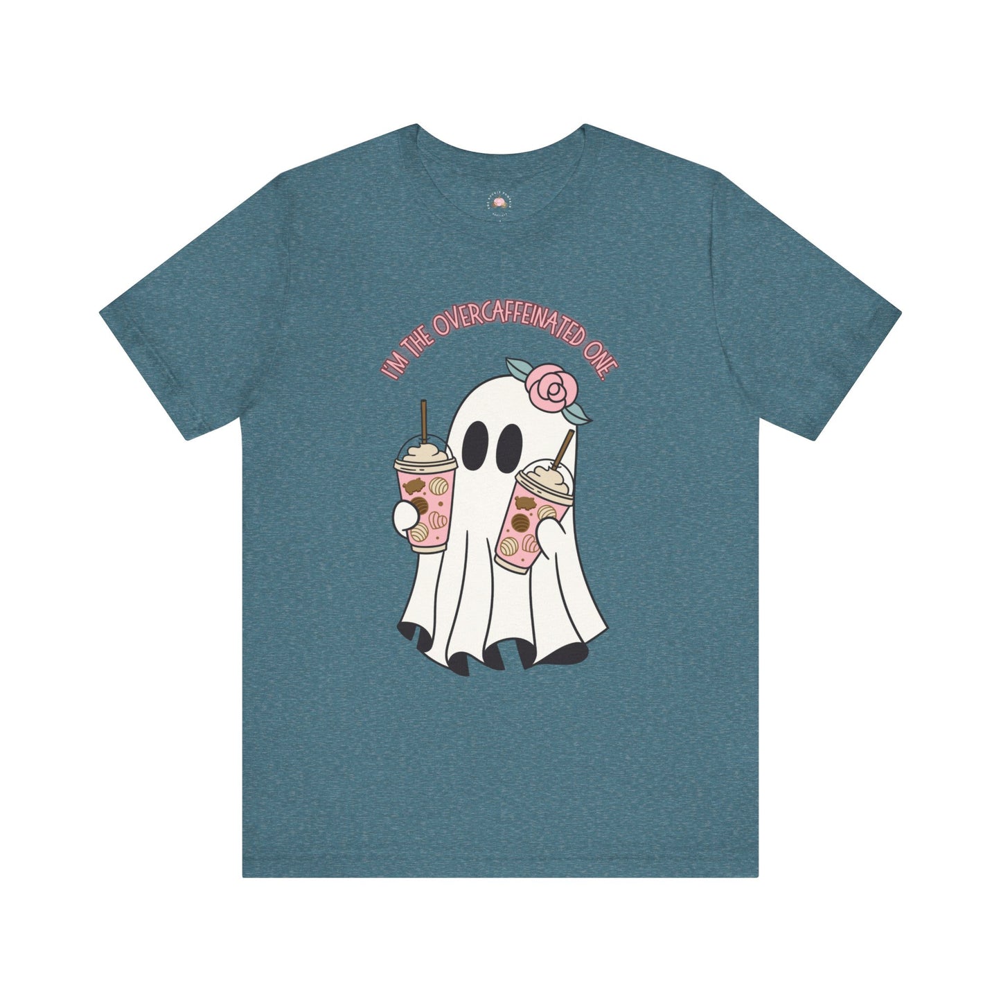 Playful Ghost Tee - Halloween Casual Wear, Unisex Short Sleeve T-Shirt, Funny Graphic Tee, Cute Gift for Halloween Lovers, Cool Ghost Design
