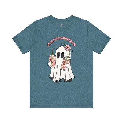 Playful Ghost Tee - Halloween Casual Wear, Unisex Short Sleeve T-Shirt, Funny Graphic Tee, Cute Gift for Halloween Lovers, Cool Ghost Design