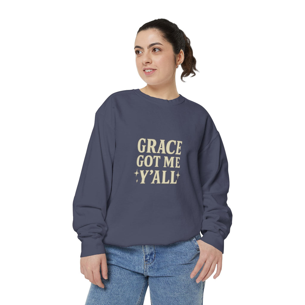 Grace Got Me Y’all Sweatshirt | Southern Christian Crewneck – The Bougie Pumpkin Boutique