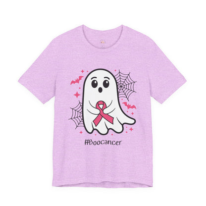 Cute Ghost #Boocancer Unisex T-Shirt, Halloween Tee, Breast Cancer Awareness, Fun Gift, Soft Cotton Top, Casual Wear