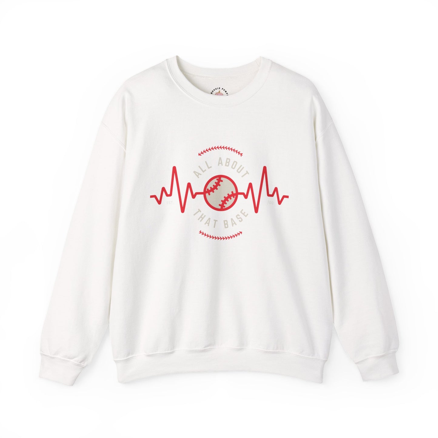 Baseball Sweatshirt - All About That Base - Cozy Unisex Crewneck