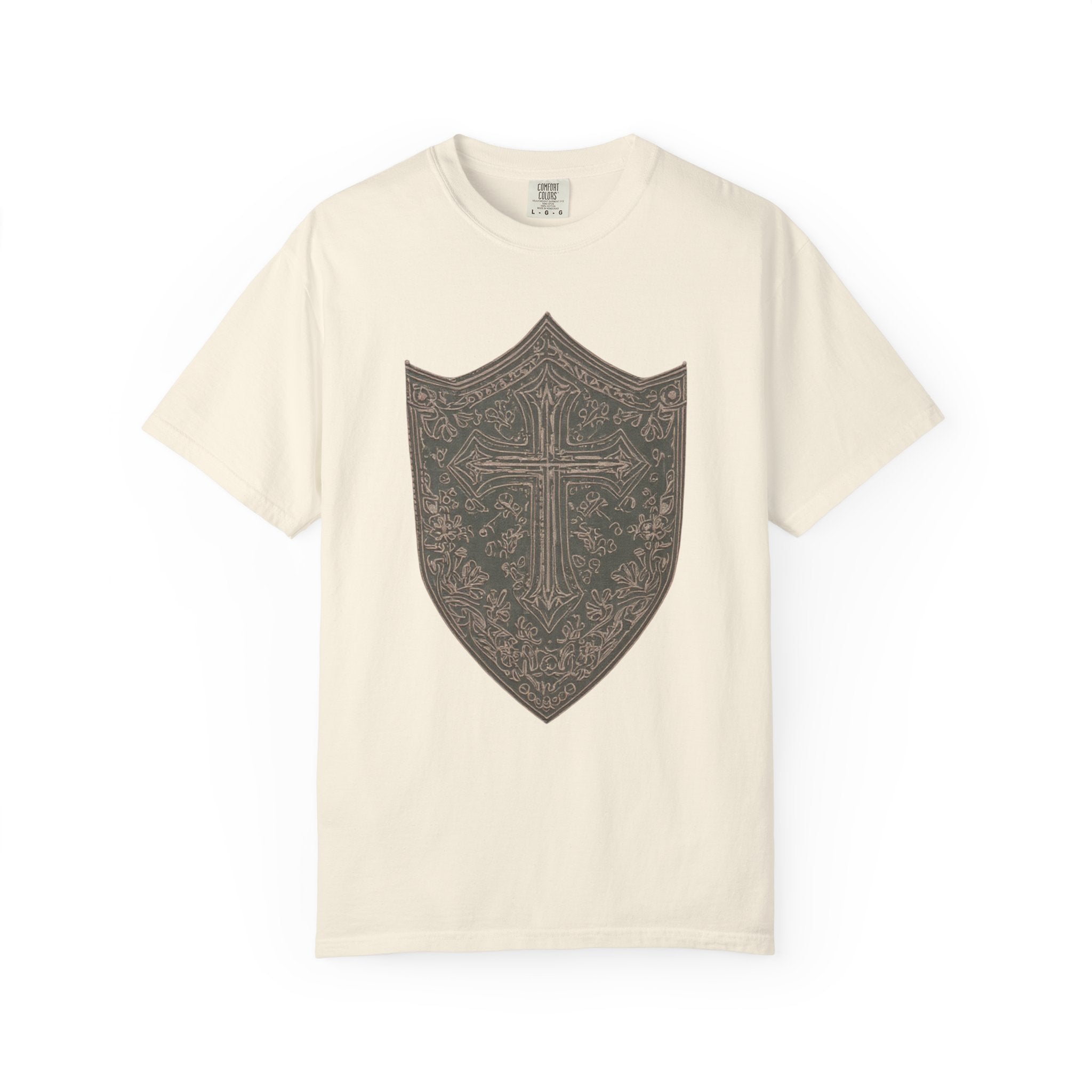 Christian Shield T-Shirt — Sword & Bible Faith Graphic Tee