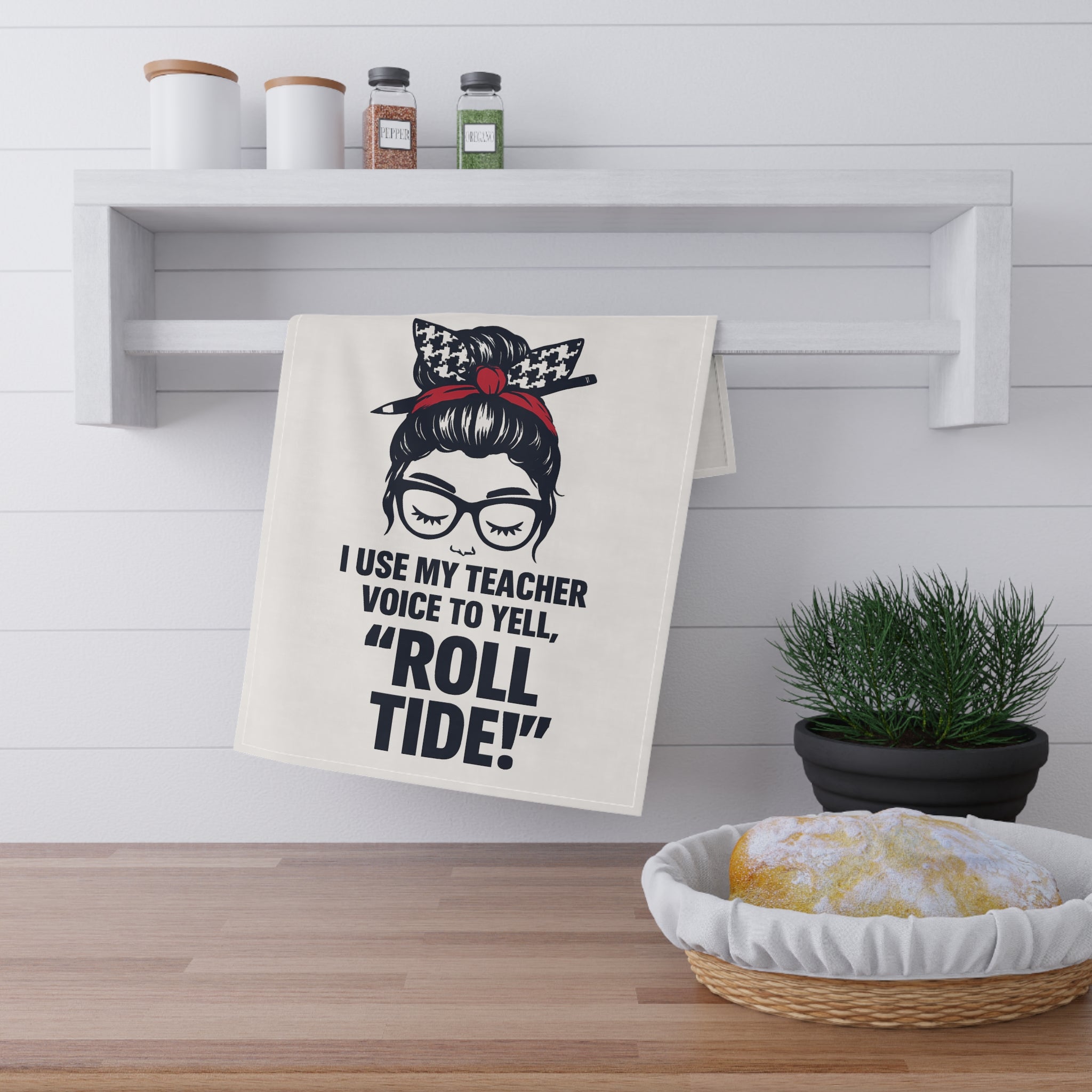 I Use My Teacher Voice to Yell Roll Tide Tea Towel | Alabama Teacher Gift – The Bougie Pumpkin Boutique