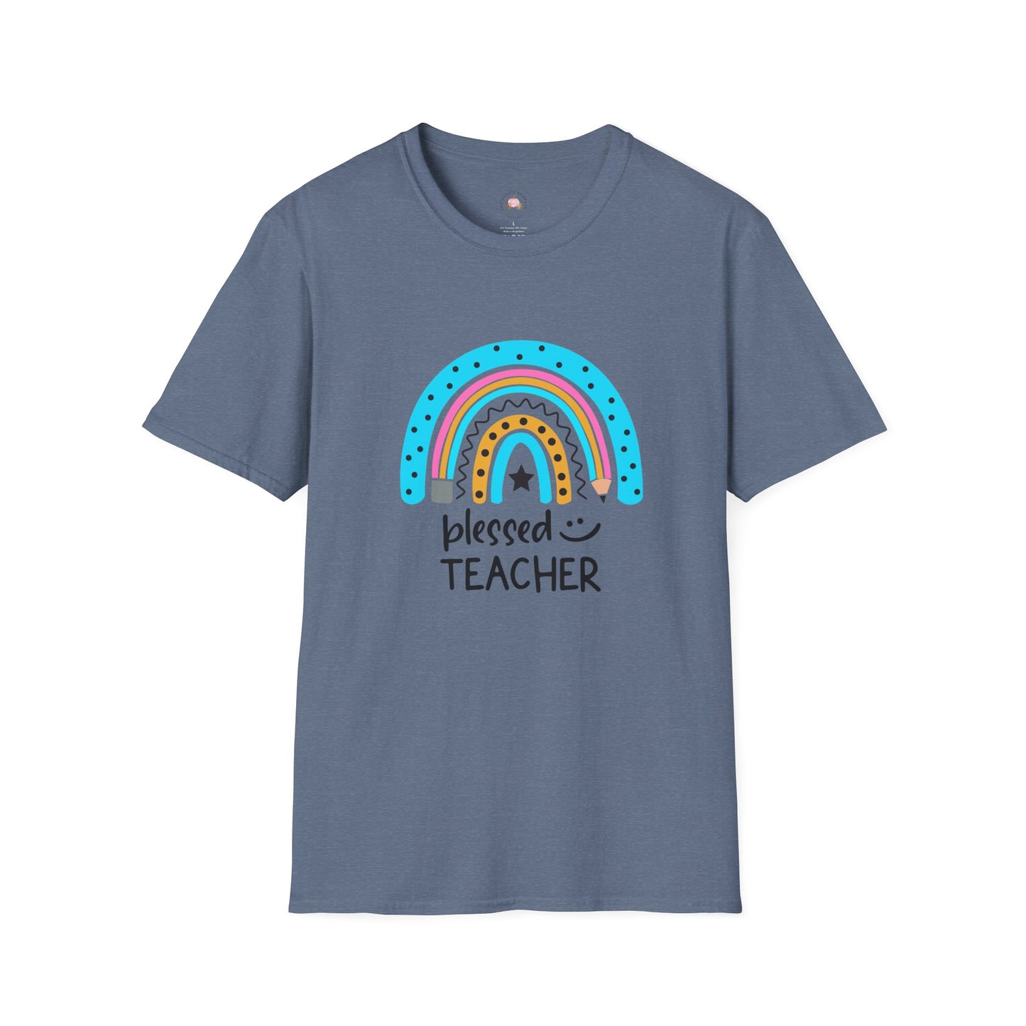 Rainbow Blessed Teacher T-Shirt, Teacher Gift, Inspirational Tee, Unisex Shirt, Back to School Fashion, Educator Appreciation