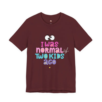Unisex Jersey Short Sleeve Tee with 'I Was Normal Two Kids Ago' Design - Fun Parenthood Shirt, Gift for Moms and Dads, Casual Wear, [...]