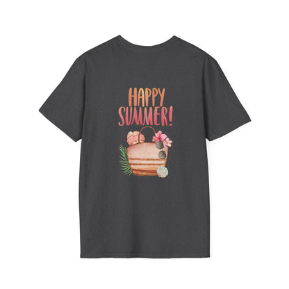 Happy Summer Unisex T-Shirt - Vacation Shirt and Beachwear