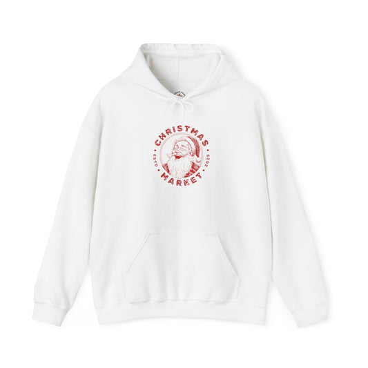 Cozy Christmas Market Hoodie, Holiday Gift Sweatshirt, Winter Apparel, Unisex Pullover, Festive Wear