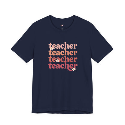 Teacher Vibes Unisex Jersey Tee - Perfect Gift for Educators, Teacher Appreciation, Classroom Style, Graduation Gift, Everyday Wear