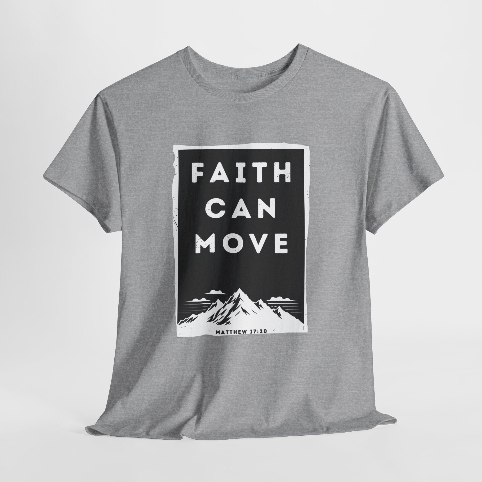 Faith Can Move Mountains Christian T-Shirt | Inspirational Graphic Tee for Women – The Bougie Pumpkin Boutique
