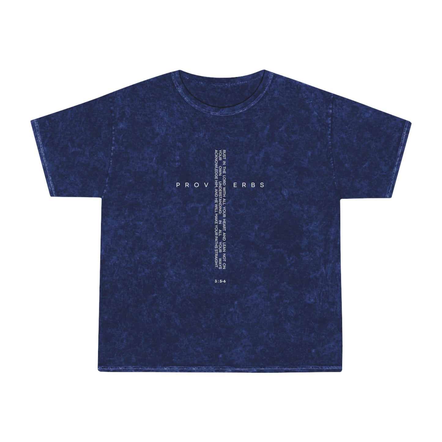 Mineral Wash T-Shirt with Proverbs Design
