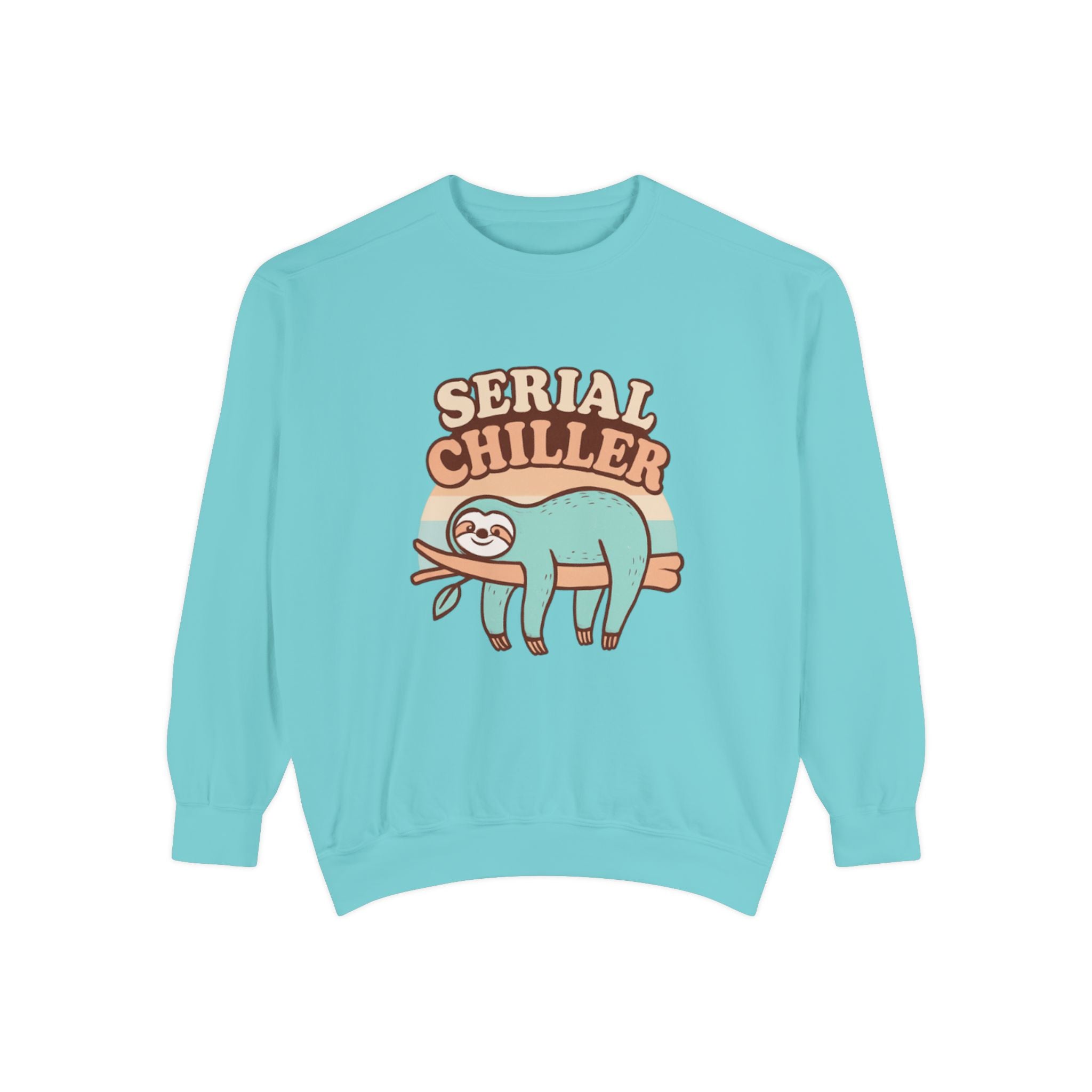 Serial Chiller Sweatshirt | Funny Sloth Graphic Crewneck for Lazy Days – Cozy Cute Apparel by The Bougie Pumpkin Boutique