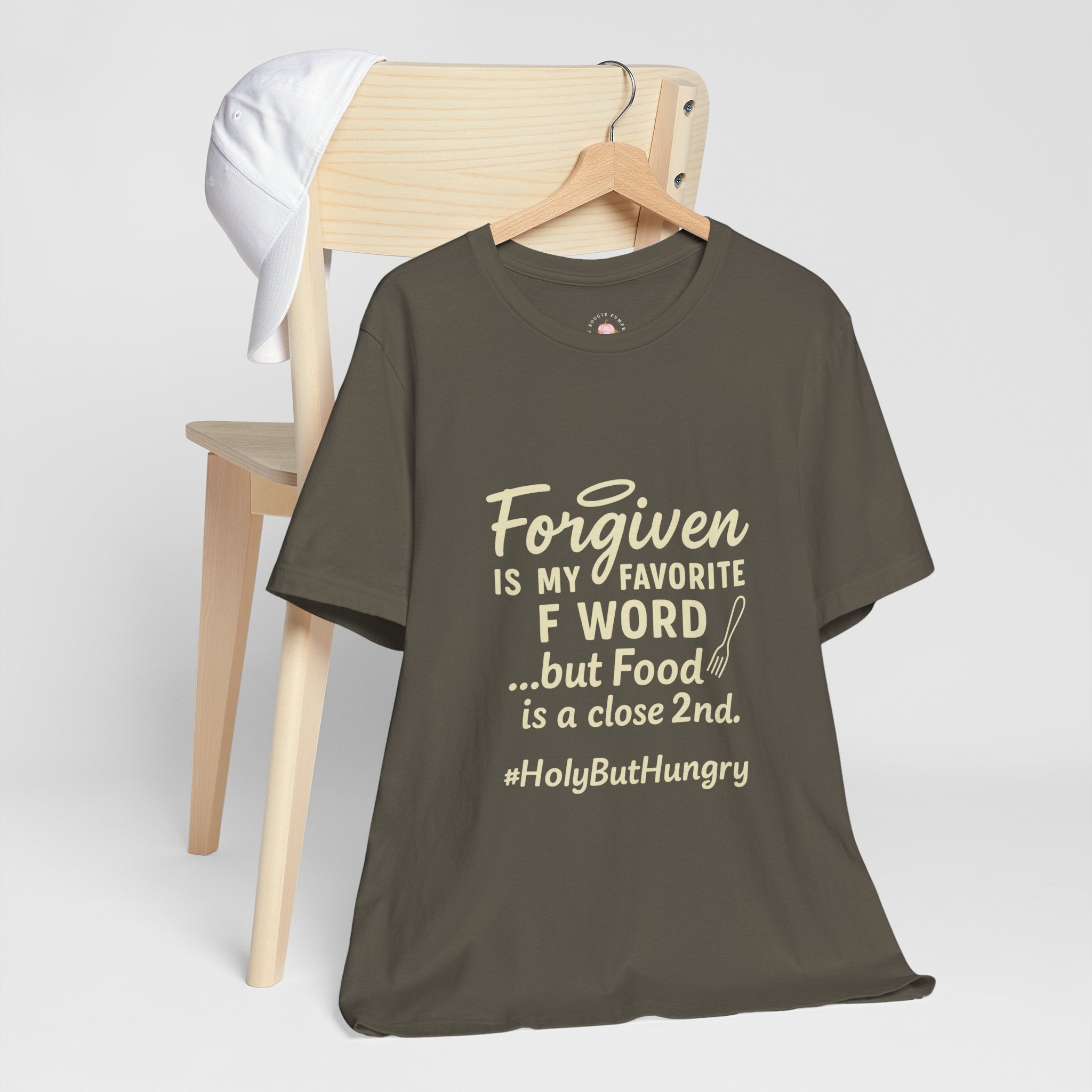 Forgiven Is My Favorite F-Word Tee — Funny Christian Foodie Shirt