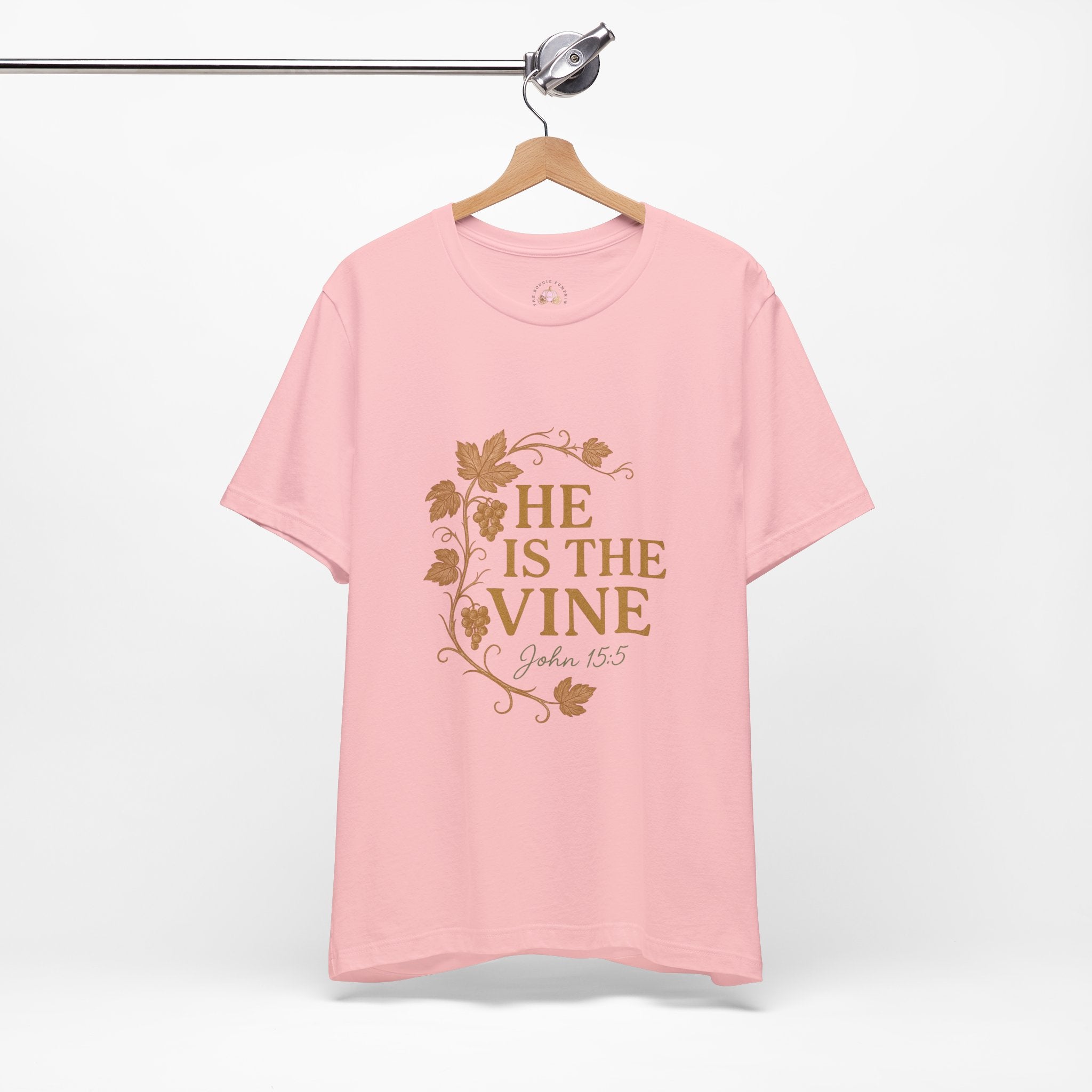 He Is The Vine T-Shirt | John 15:5 Christian Tee | Faith Scripture Shirt – Bougie Pumpkin Boutique