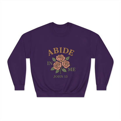 Abide in Me Sweatshirt | John 15 Scripture Crewneck | Faith & Fire Collection – The Bougie Pumpkin Boutique - The Bougie Pumpkin Boutique